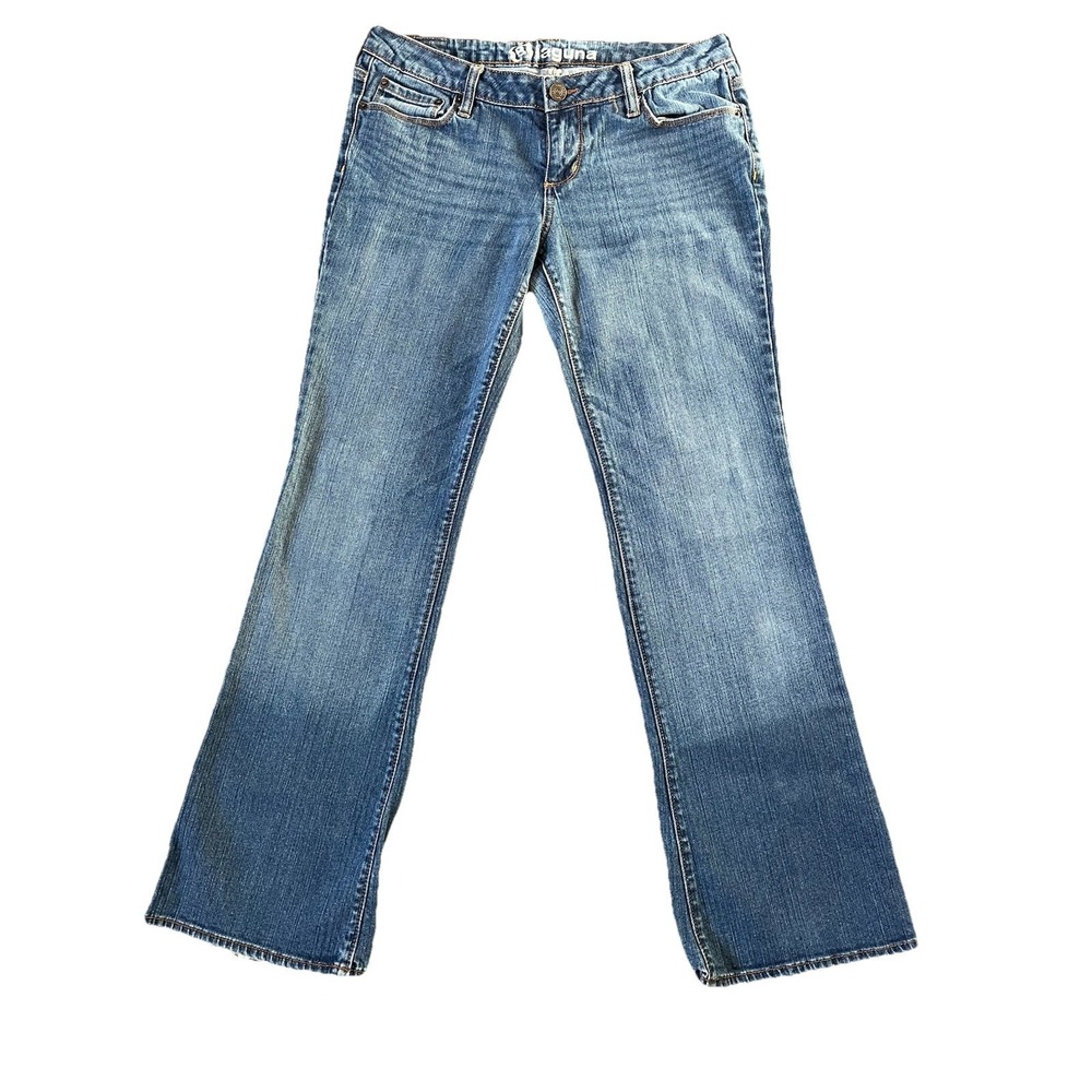 Bullhead Laguna Bootcut Jeans Women's Size 11 Reg Blue Denim Stretch Baggy Y2K